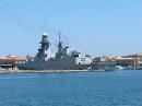 An Italian Warship has been moored in this harbour for the past few days- July 27, 2018